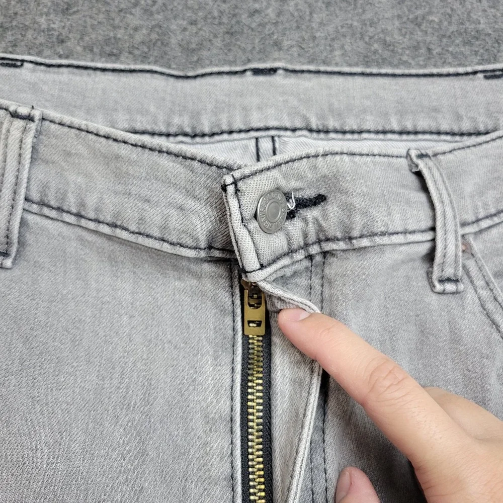 Levis‎ 514 Jeans Mens 38x30 Gray Denim Y2k Boho Streetwear Grunge Rodeo Red Tab